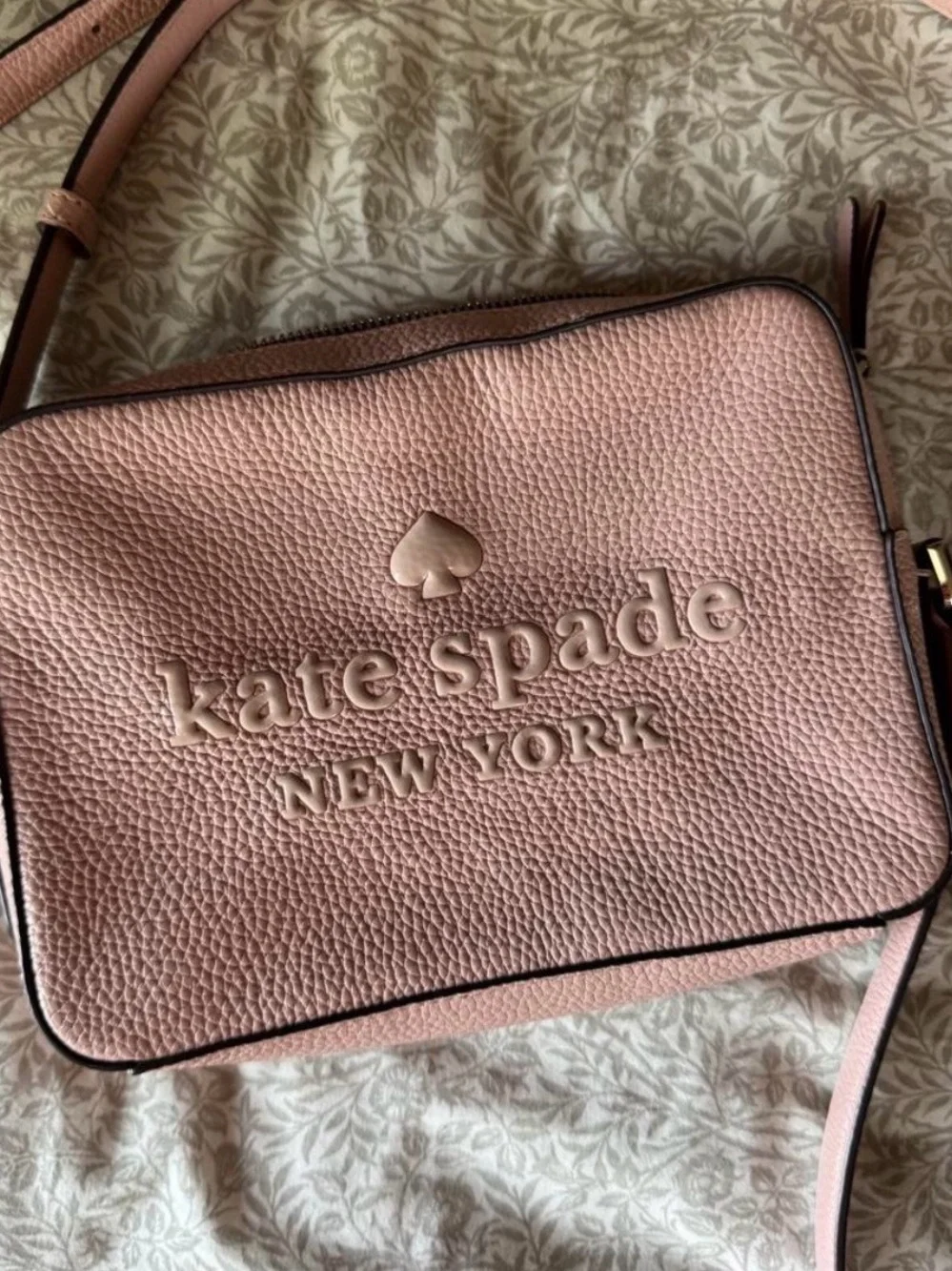 kate spade Pink Pebbled Leather Crossbody Camera Bag